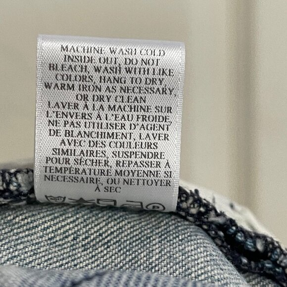 A.L.C. Women's Light Wash Yoko Lace Up Front Mid Rise Slim Relaxed Jeans Size 2 - Picture 5 of 8